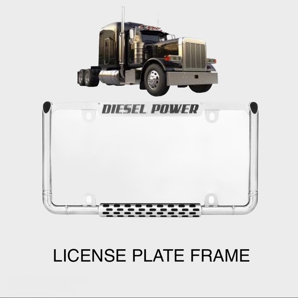 NWT Cruiser Accessories “Diesel Power” Chrome License Plate Frame - Picture 2 of 14